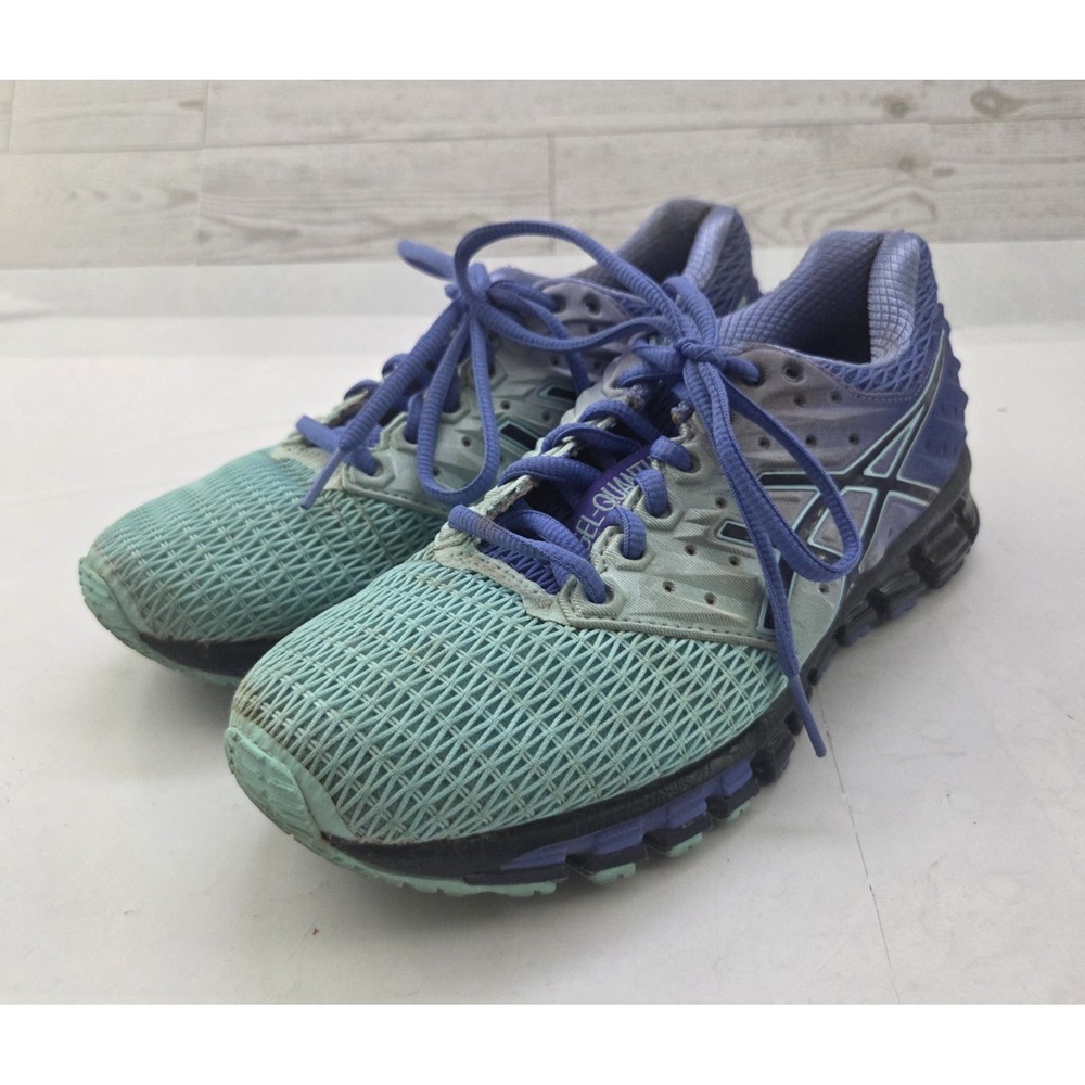 ASICS Gel Quantum 180 Sneakers Womens 6.5 Blue Green Running Shoes Athleisure
